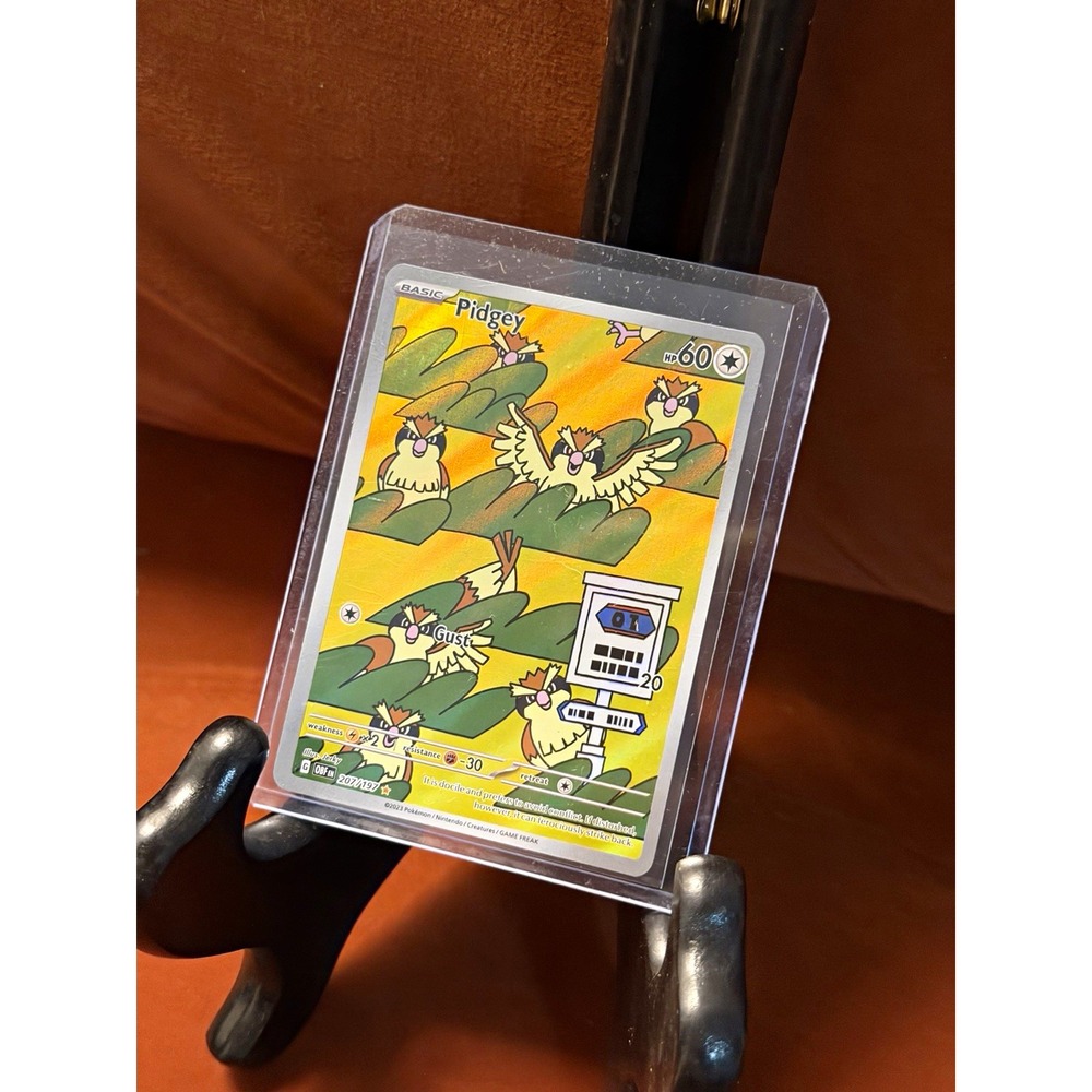 Pokémon TCG Pidgey 207/197 Obsidian Flames Illustration Rare IR Near Mint/Mint